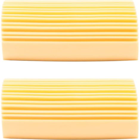 Plumeau Humide Jaune 2 pièces, éponge de Nettoyage de la poussière, plumeau pour Nettoyer Les Stores vénitiens et en Bois, Les évents, Les radiateurs et Les plinthes (1/5)