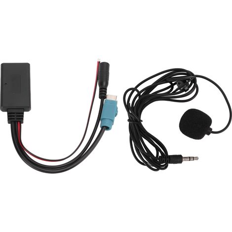Module Bluetooth Voiture Sans Fil 1.5m Entrée AUX 3.5mm Câble Micro Intégré pour Autoradio Alpine CD 2009+ (1/5)