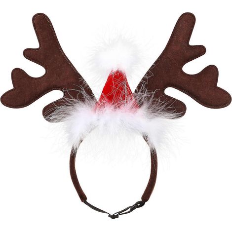 Bandeau à bois de renne, bonnet de Père Noël pour chien, tenue de Noël pour chien, bandeau renne pour chien, bandeau de Noël pour animal de compagnie, bois de renne pour chien (1/3)