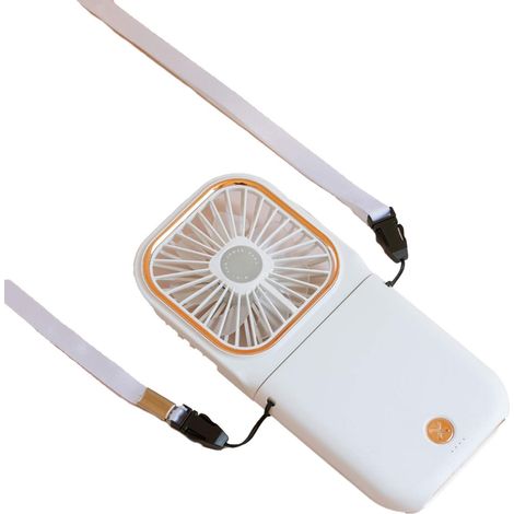 Joli mini ventilateur USB portable et créatif (blanc), adapté à une utilisation intérieure et extérieure. (1/5)