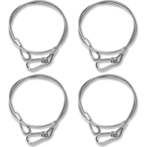 JSSEVN-Câble de Sécurité Pour éclairage de Scène, Chaîne de Sécurité 4mm×100cm, Chaîne de Sécurité en Acier Inoxydable (1/5)