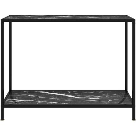 Maison Exclusive - Tavolo Consolle Nero 100x35x75 cm in Vetro Temperato