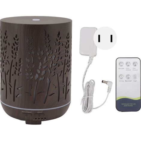 Brumisateur d'air 300ml en grain de bois, diffuseur d'arômes, veilleuse d'ambiance pour chambre, salon, bureau, 100-240V, prise américaine (1/5)