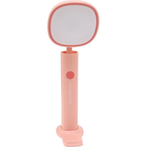 Lampe de bureau pliable, rechargeable, carrée, en forme de lampe torche, avec veilleuse de table à intensité variable et forte fixation magnétique, idéale pour la lecture et l'apprentissage (rouge). (1/5)