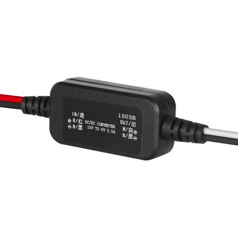 Convertisseur DC 12V à 5V, 2.5A, Impermeable, Convertisseur Buck, Régulateur de tension, Adaptateur