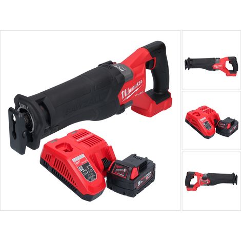 Sierra de sable Milwaukee M18 FSZ-501 sin cable 18 V sin escobillas + 1x batería 5.0 Ah + cargador