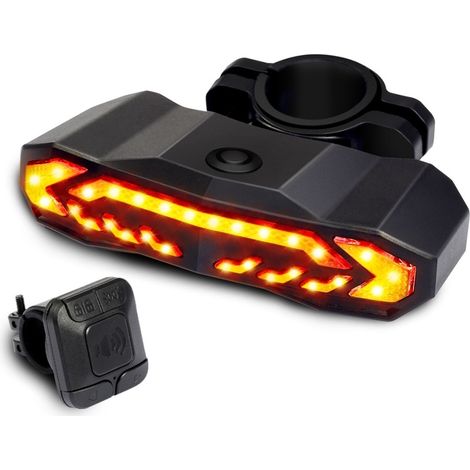 Feu de signalisation pour vélo, chargement USB, avec fonction de freinage, pour la signalisation et la sécurité lors des changements de direction.-AquaForge