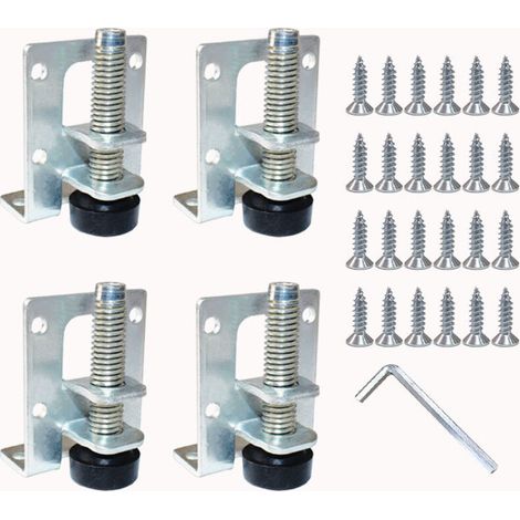 4 Pièces Pieds de Nivellement Robustes Réglables, Pieds de Nivellement Robustes pour Meuble, Table, Canapé, Armoires, établi, étagères