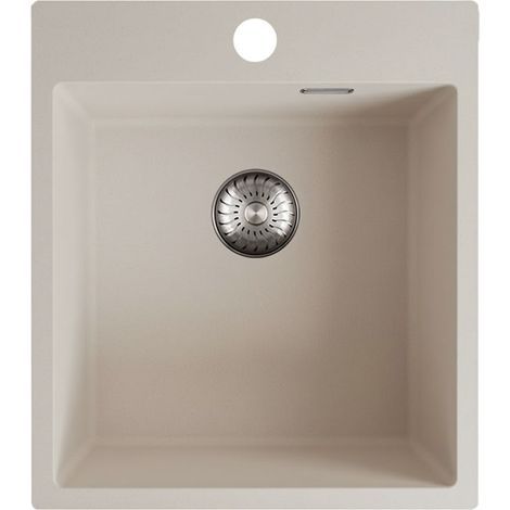 CARESSI Einbaubecken CAQPP40KR10BI-EB Granit Color Line Bisque (1/2)
