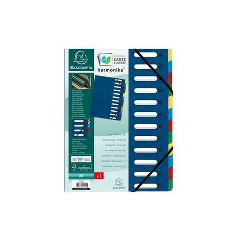 Exacompta 55122E lengüeta de índice Cartón Azul, Multicolor (1/2)