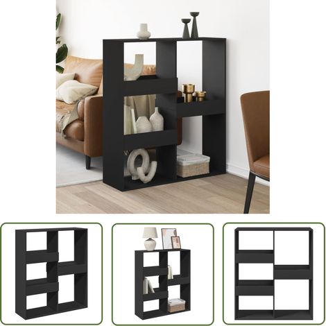 vidaXL Raumteiler Schwarz 100x33x115 cm Holzwerkstoff (1/5)