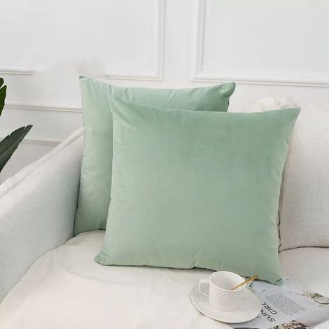 Zweiteiliges Set dekorativer Samtkissenbezüge, weich und bequem, geeignet für Zuhause, Sofa, Auto, Wohnzimmer und Schlafzimmer. Größe: 50 x 50 cm.