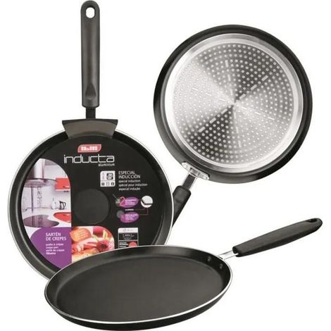 Ibili Inducta Crepepfanne 26 cm schwarz antihaftbeschichtet