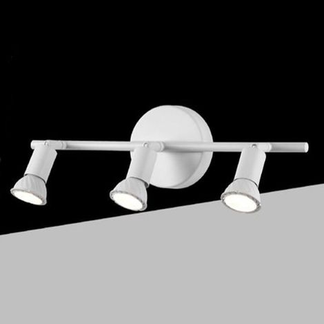 TrAdE Shop Traesio - Faretto Spot Led Orientabile Da Soffitto C72-b3 3xgu10 Max.10w Ip20 Bianco Design Moderno - (1/4)