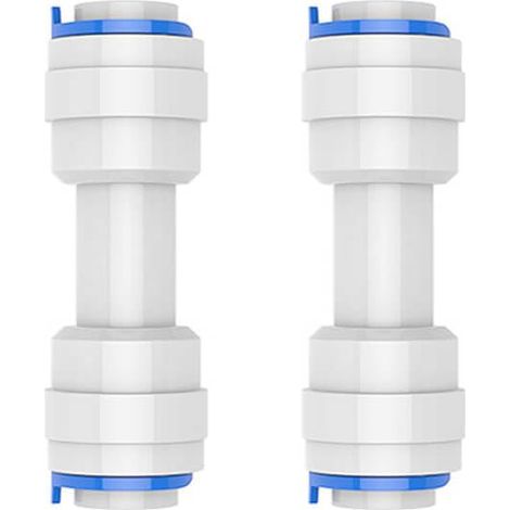 Raccord d'alimentation en eau - Raccord rapide - Filtre à eau - Adaptateur pour osmose inverse et filtre à eau - Robinet d'eau potable - Réfrigérateur côte à côte (1/4" à 1/4") (1/5)