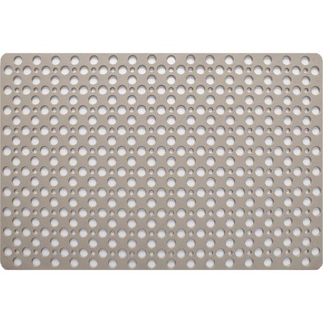 Tapis de Douche Antidérapant antibactérien,43 X 75CM Tapis de Bain de Baignoire Tapis de Pied résistant à la moisissure et Lavable en Machine pour Douche ou Baignoire,Trou Rond Marron (1/5)