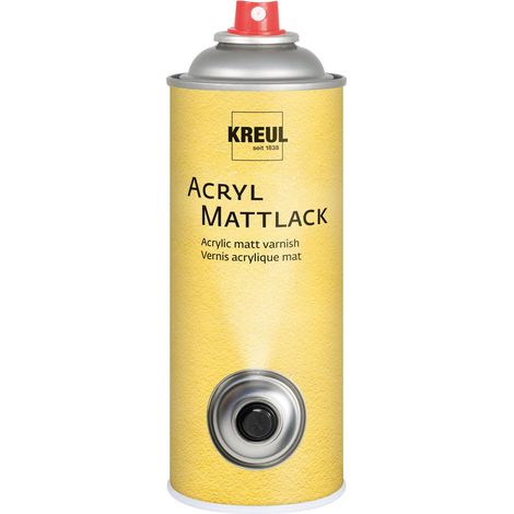 Vernis acrylique mat, aérosol de 400 ml, incolore, ne jaunit pas, vernis de protection universel à séchage mat pour carton, bois, verre, porcelaine, céramique