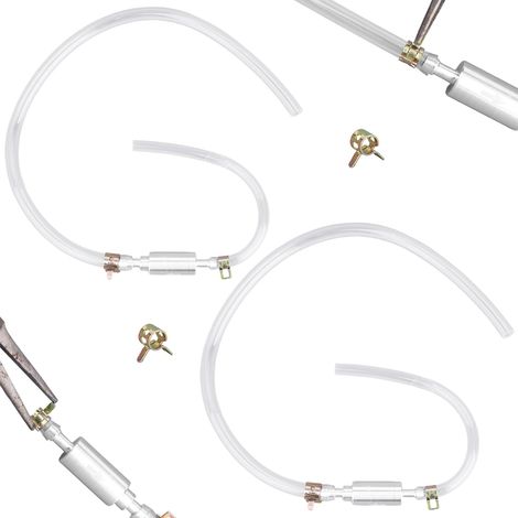 Kit de 2 Tuyau de Purge Frein Moto, Clapet Anti-Retour Kit Flexible Purge Frein avec Clips Métalliques pour Système Hydraulique d'embrayage Voiture et Moto (1/5)