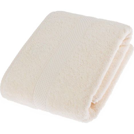 HOMESCAPES Turkish Cotton Cream Bath Towel