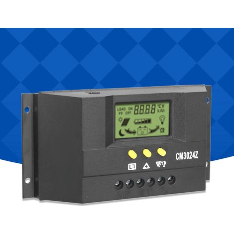 Régulateur Solaire PWM 30A 12V/24V avec Affichage LCD Intelligent pour Panneaux Solaires (1/5)