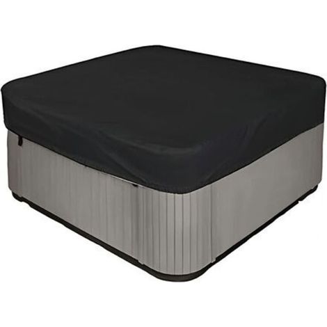 Housse de jacuzzi carrée 210D très résistante et imperméable - Protection UV - 220 x 220 x 90 cm (L x l x H) - Noir - RWChemin de table (1/5)