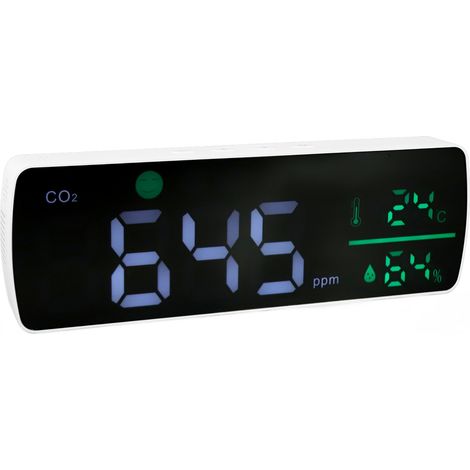 Analyseur CO₂ 2000mAh, capteur infrarouge qualité air, thermomètre hygromètre ambiant, modèle CD06, batterie intégrée incluse (1/5)