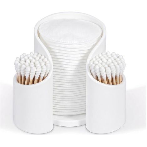 Distributeur de cotons-tiges, boîte de rangement pour cotons-tiges, rangement de commode, boîte de rangement en plastique (1/5)