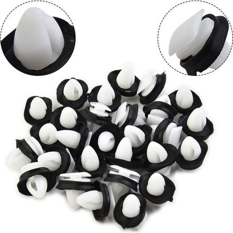 Agrafe Garniture - Fixation Clip Panneau Joint Porte - Pour Fiat Ducato - 100 Pièces (1/4)