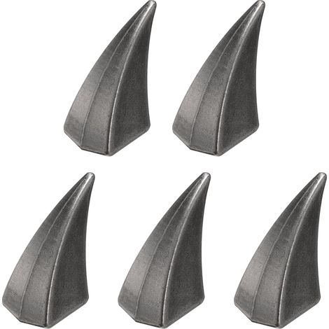 5Ensemble Chat Griffe Pointes 27 x 16mm Corne Vis Rivets Cuir-Artisanat Apprêts avec Métal Vis Arrière Clous pour Fabrication Cuir Punk Style DIY Vêtements, Ancien Argent (1/5)