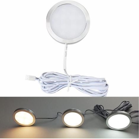 Pack de 1 luminaire LED 12V pour caravane, camping-car, bateau, remorque – Spot encastrable 12 LED, blanc naturel 4000K, éclairage intérieur de véhicule, accessoire van et fourgon. (1/4)