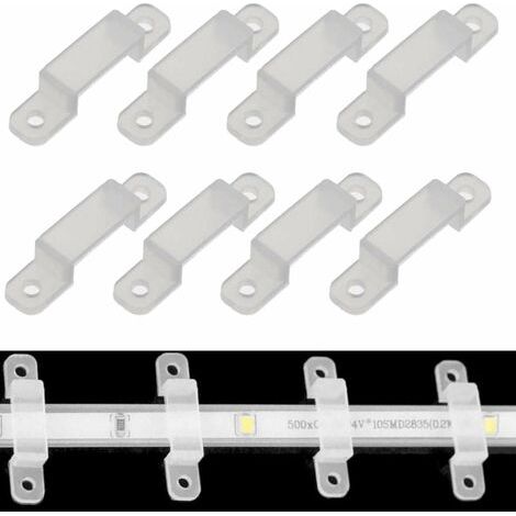 Pack of 50 mounting clips for 10mm to 18mm LED strip lights (1/4)