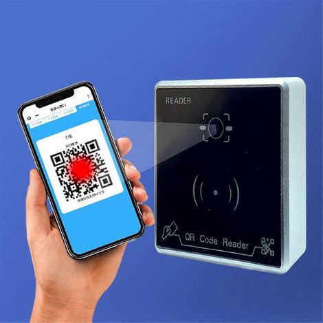 Lecteur de code QR, lecteur de cartes RFID étanche, carte de contrôle d'accès