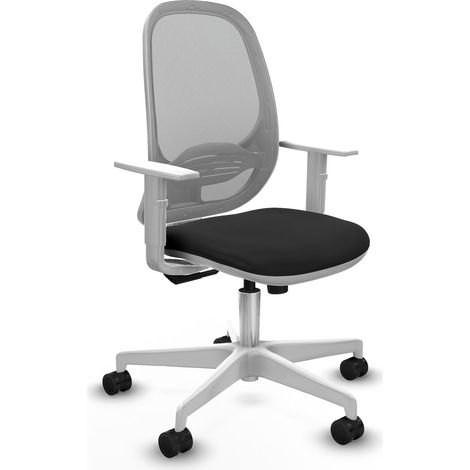 Chaise piqueras y crespo Cilanco cuir synthétique noir blanc (1/2)