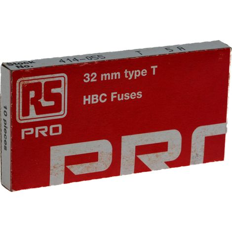 Cartouche fusible RS PRO, 5A, 6.3 x 32mm, Type T, 500V c.a.