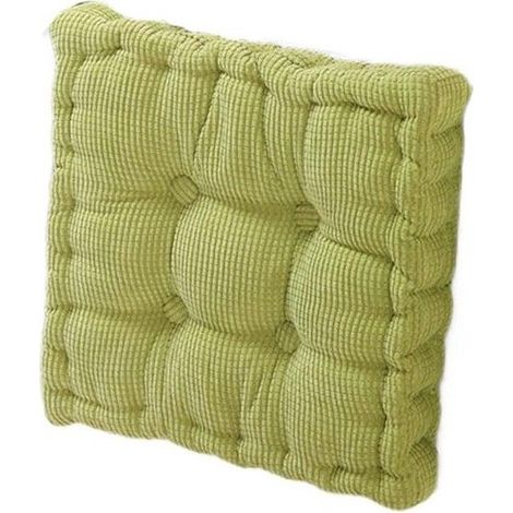 Coussin de chaise en velours côtelé - 38x38 cm - Épaisseur 7,5 cm - Velours côtelé - Garnissage coton PP (1/4)
