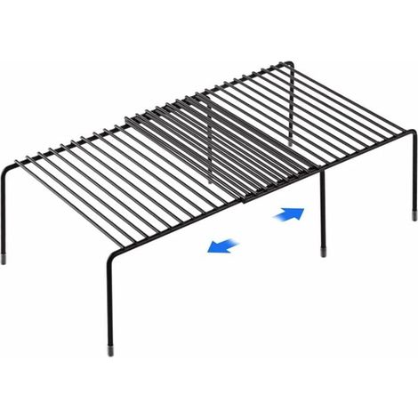 Estante de cocina, estante extensible, acero resistente, almacenamiento para encimera, armario (1/5)