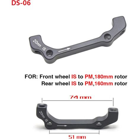 Ensemble de freins à disque monobloc pour VTT, compatible avec les disques de frein de 140/160/180/203 mm, support ultraléger, adaptateur de montage de frein à disque IS PM AB vers PM A. (1/5)