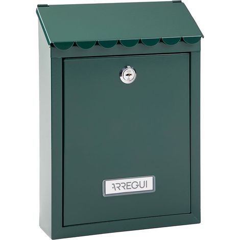 Petite boîte aux lettres individuelle d'extérieur, marque Civic, acier, verte, 21,6 x 8 x 30 cm