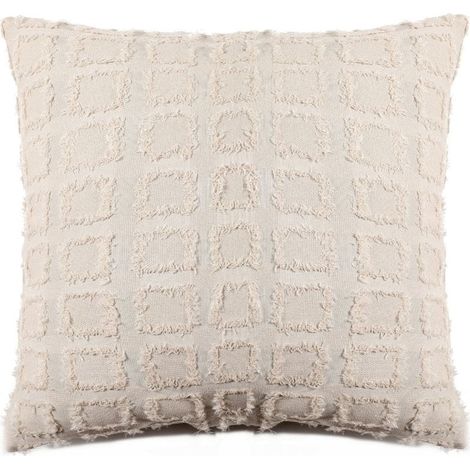 Coussin beige a formes carrees texturees 45x45 cm elvio 200003488 200003488 200003488 (1/2)