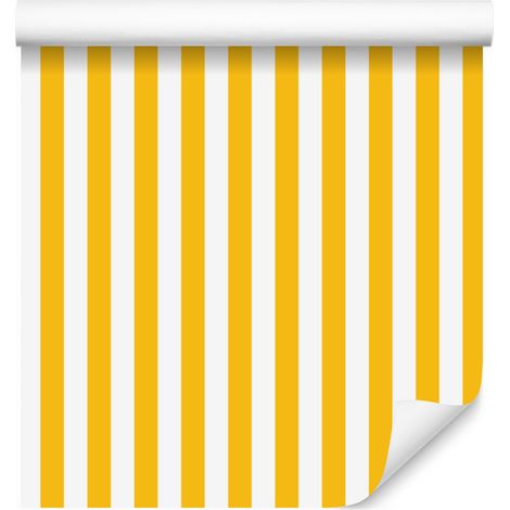 Gold- und cremefarbene Streifentapete für Wohn- und Schlafzimmer, 50 x 1000 cm (1/5)