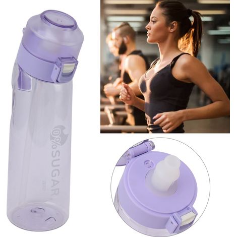 Gourde de sport parfumée, en Tritan écologique, 650 ml, idéale pour le sport, cadeau pour les amis, cadeau d'anniversaire, violette (1/5)