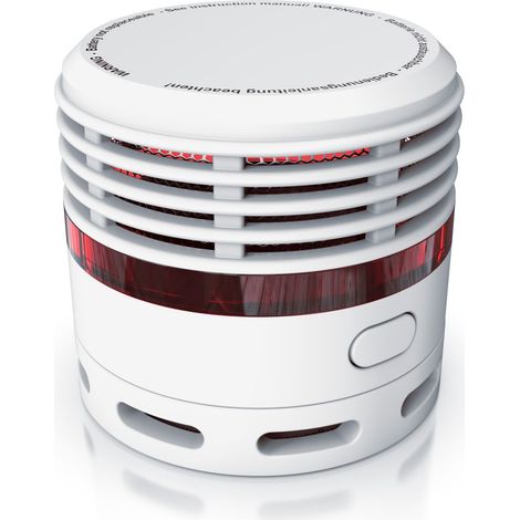 Brandson Rauchmelder Mini - 10 Jahre Batterie - Lithium Ionen Batterie 1500 mAh - Lautstärke 85 db - LED Indikator - Prüftaste (1/5)