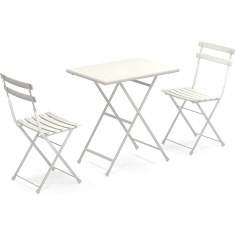 EMU Arc En Ciel Set 2 Chaises + 1 Table Pliable Blanc Raggrinzé 23 (1/5)