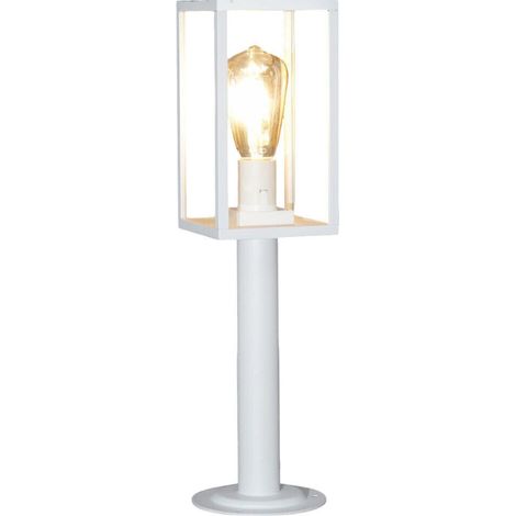 Lampione giardino bianco 48 cm lampioncino da terra x vialetti attacco E27 IP44