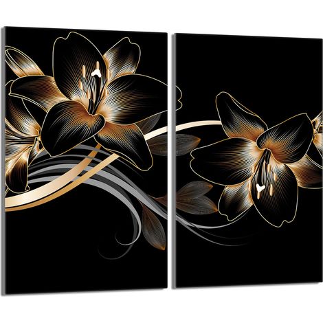 Placa protectora de vidrio para la estufa 2x30x52 Orchidea (1/5)