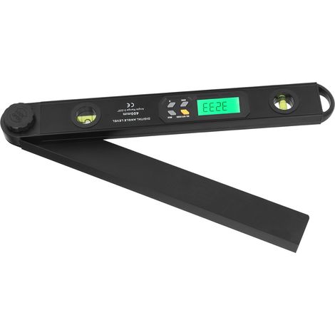 Digitales 225°-Winkelwasserwaage aus Aluminiumlegierung, präziser elektronischer Neigungsmesser mit hochauflösendem LCD-Bildschirm, professionelles schwarzes Messinstrument. (1/5)