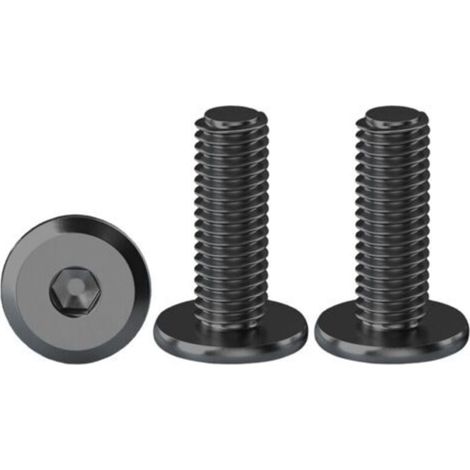 Vis à Tête Plate à Six Pans Creux Noir Lot De 20 Vis à Tête Cylindrique Hexagonale à Bride M6 X 16 mm Boulons à Tête Plate Hexagonale en Acier Inoxydable A2 V2A Vis à Métaux, Filetage Complet (1/5)