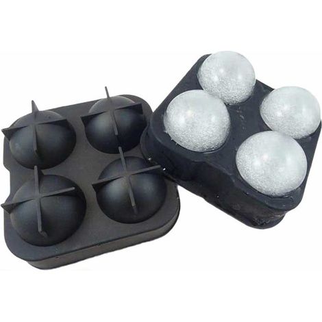 Molde de silicona para 4 bolas de hielo para bebidas (1/5)