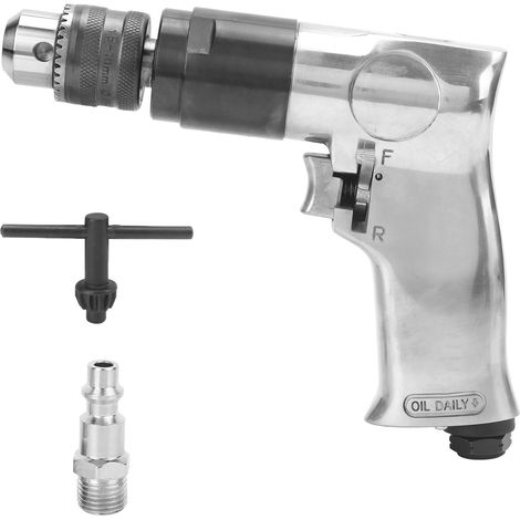 3/8-Zoll-Druckluftbohrmaschine mit Schraubenschlüssel und Düse, manuelle CW/CCW-Bohrmaschine im amerikanischen Stil für legierten Stahl