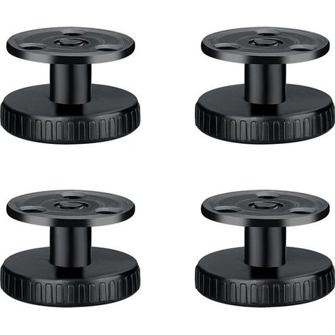 Pièces - Pieds de meuble - Réglables 27-40 mm - Noir - Métal - Accessoire de table - Pieds de meuble ronds - Pied de meuble - Protection de meuble - Protecteurs de sol - Adhésifs - Fixation de la tête (1/5)